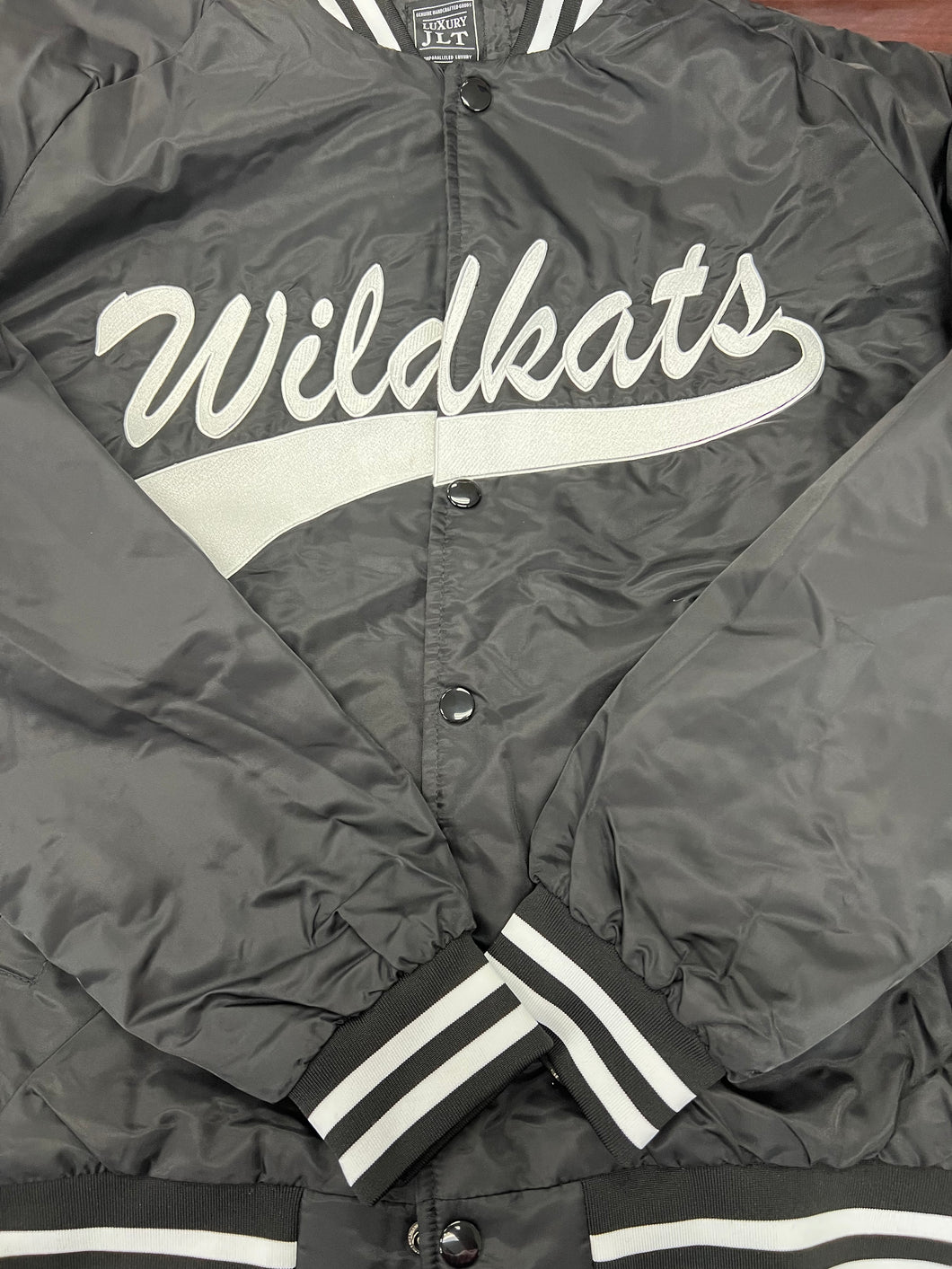 Black jacket with WHITE embroidered WILDKATS